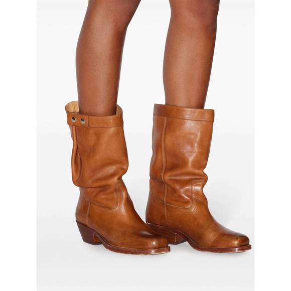 NEW ISABEL MARANT women's ademe leather boots in cognac - Picture 5 of 5